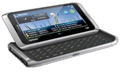 Nokia also just announced a new QWERTY slider, the E7, or E7-00 as it's otherwise known. Running  Symbian^3, it has dual 8 MP and VGA video calling cameras, as well as a 4 inch capacitive touchscreen. Business orientated, it has presentation editing apps